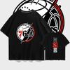 Summer short-sleeved men's and women's Philadelphia 76ers No. 21 jersey short-sleeved T-shirt cotton round neck basketball sports and leisure
