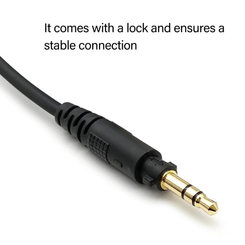 Replacement Auditory Cable for EAH DJ1200 Headphones Featuring Adjustable Spring Designing and 3.5mm 6.35mm Plugs