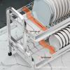 Multi-functional Stainless Steel Kitchen Sink Rack for Dishwashing and Storage