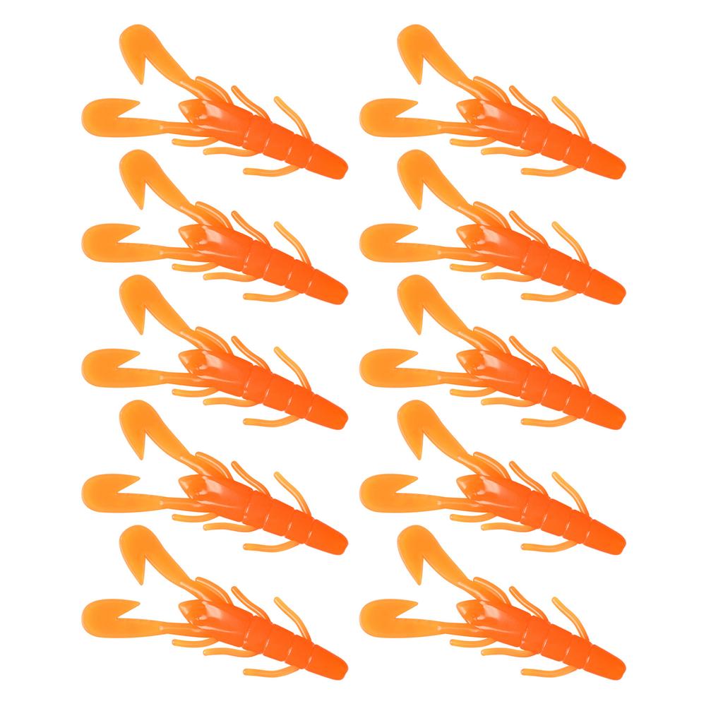 Soft Bait Crawfish Lures Artificial Fishing Baits Lure for Bass Trout 8cm 6g Shrimp Swimbait Fishing Tackle 10pcs