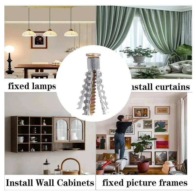 Self Tapping Screws Drilling Plug Wall Anchor Kit Fixing Expansion Drywall Steel Screw Fastener Woodworking Accessories with Box