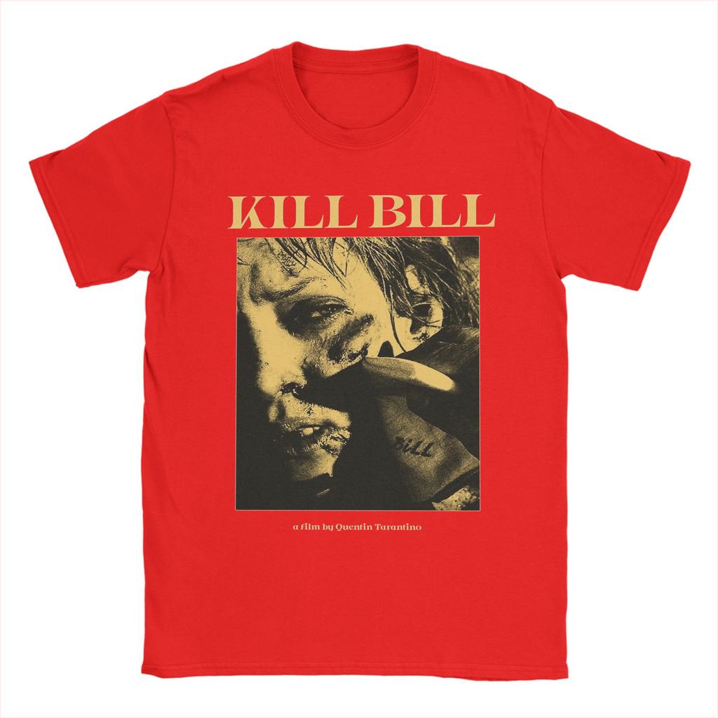Men T-Shirt Kill Bill Movie Poster Casual Cotton Tee Shirt Short Sleeve  T Shirts Crew Neck Clothing Summer