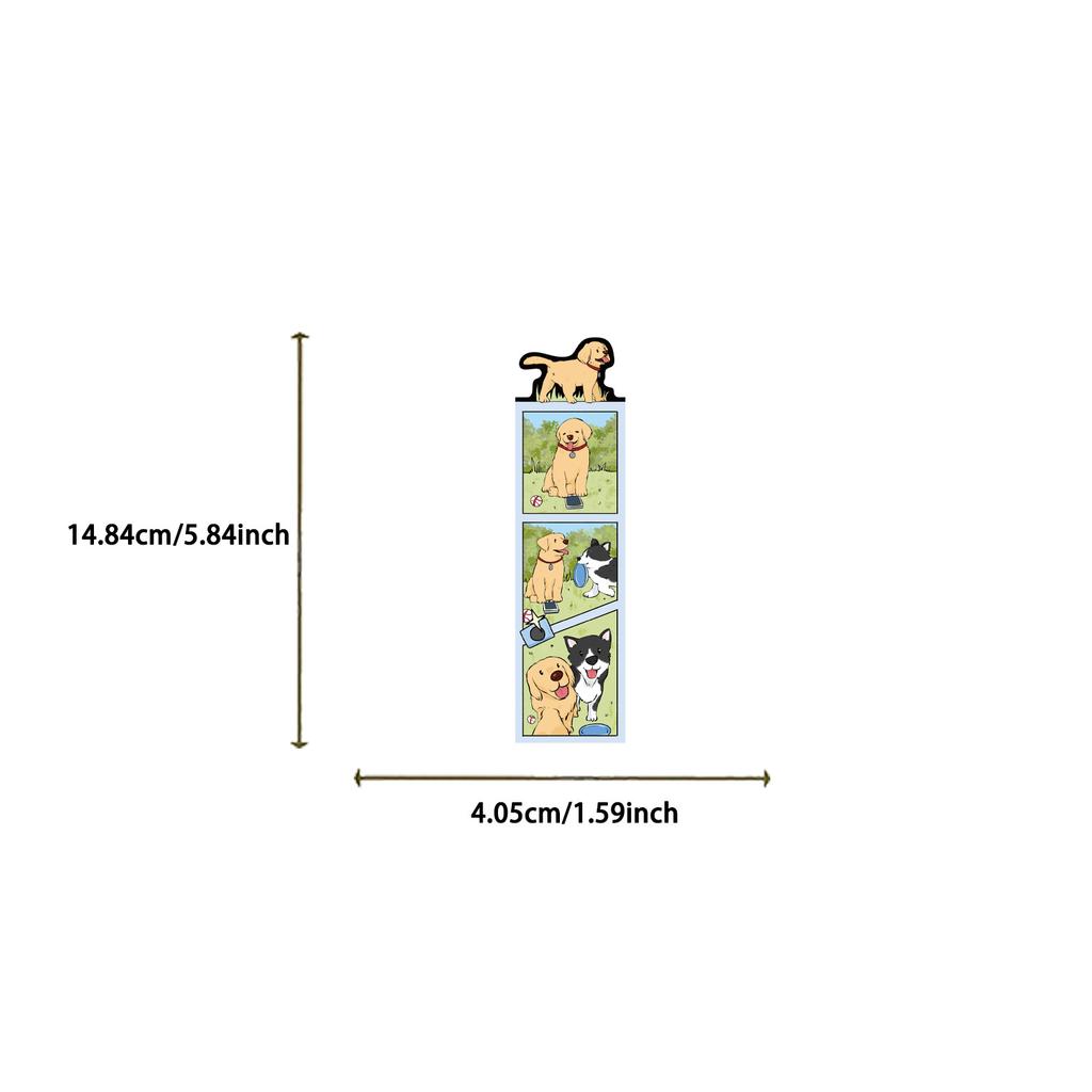 30 Pièces Marque-pages Mignons Chien Monde Dessin Animé Étiquettes de Lecture Décoratives Carte Papier DIY Marque-pages de Page pour Étudiants Cadeau Créatif