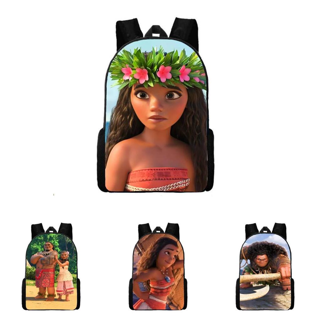 Mochila Escolar Tema Oceano Moana Com Tecido Oxford Impermeável Para Alunos do Ensino Fundamental