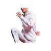 Li Ning Plain Color Hooded Zip Long Sleeve Sweatshirt Men tops White AWDS965-8