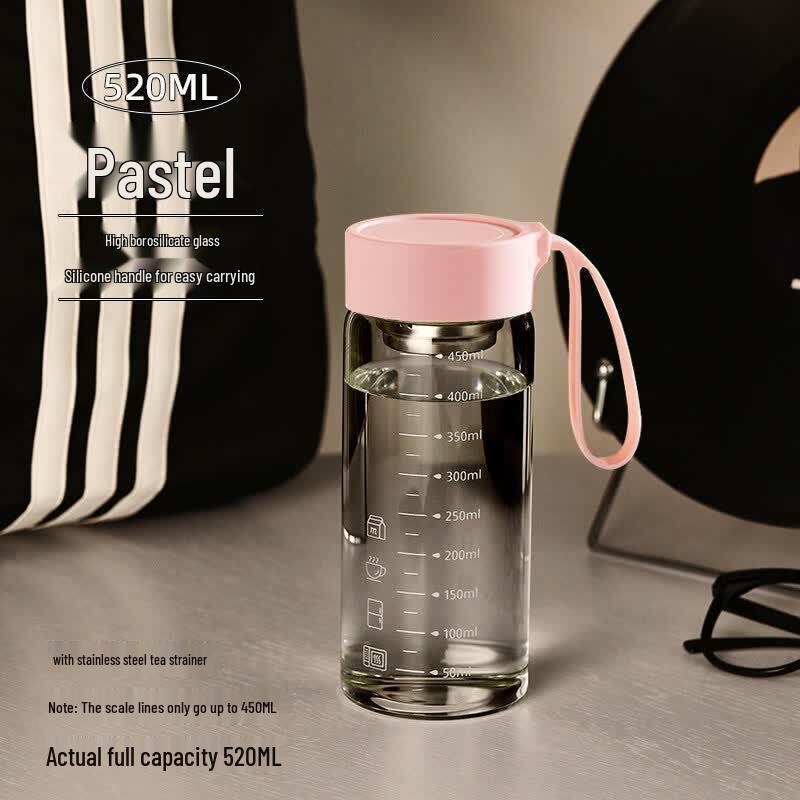 High Borosilicate Glass Portable Graduated Multipurpose Cup