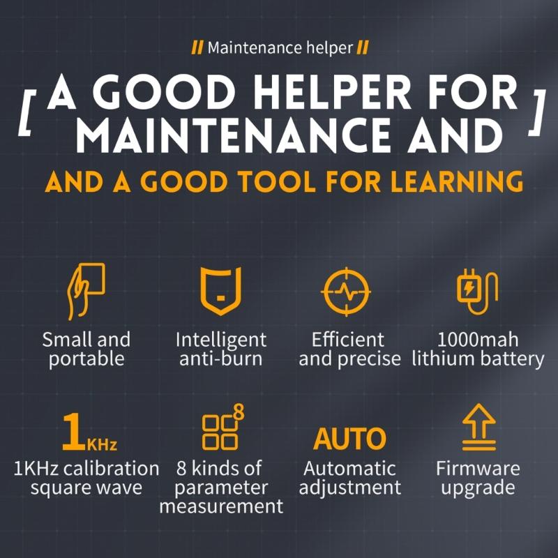 Digital Oscilloscope Mini Oscilloscope DIY 200Khz Bandwidth 2.5MSa/s Sampling Rate Color Display Waveform Generator