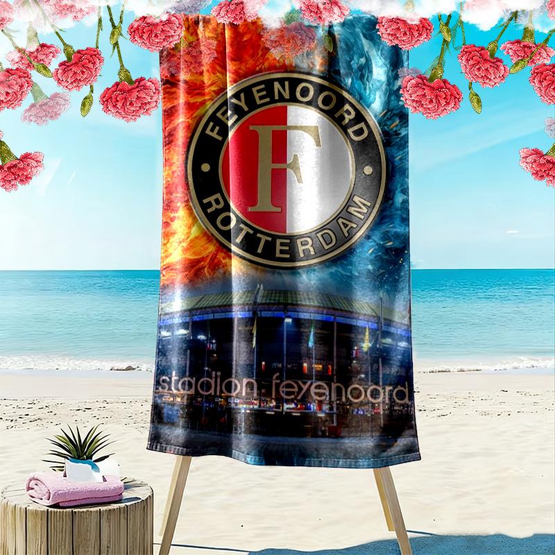 Feyenoord Print Strandtuch, Großes Weiches Schnelltrocknendes Handtuch für Strand Camping Schwimmen