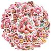 35-100pcs Sweet Donut Stickers Cute Stickers Aesthetic Kawaii Diy Travel Luggage Fridge Decal Graffiti Sticker