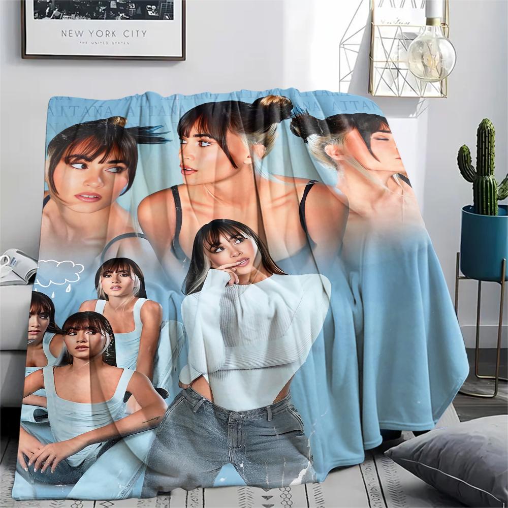 1PC Aitana Print Flannel Blanket, High quality All Seasons, Home Decor, Warmth and Comfort, Perfect for Christmas Gifts