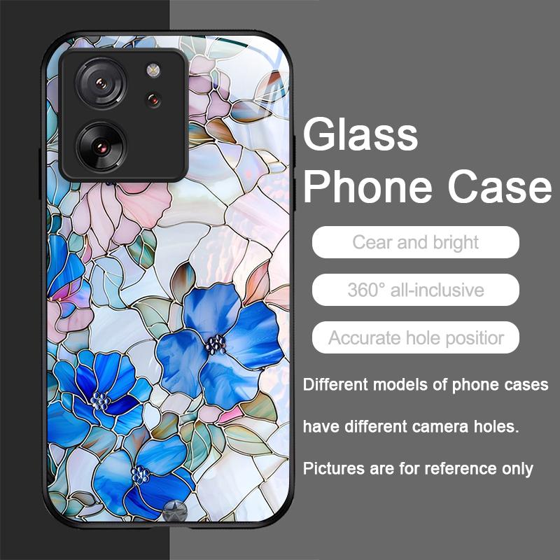 Luksusowe Szklane Etui Hartowane z Teksturą Kwiatowego Marmuru do Motorola Moto G85 G84 G75 G55 Edge 50 Fusion 40 Neo 30 Pro