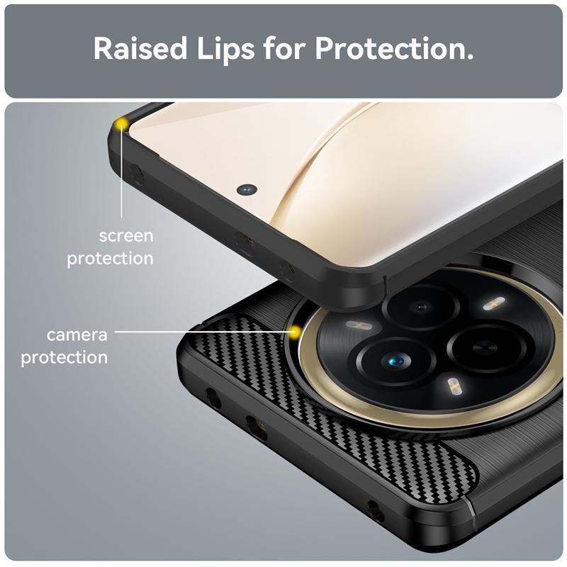 For Realme 14 Pro Case Cover OPPO Realme 14 Pro Capas New Carbon Fiber Phone Bumper Shockproof TPU Silicone Fundas Realme 14 Pro
