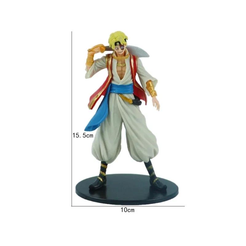 **18cm One Pie Anime Figure Pirate Warriors Monkey D Luffy Roronoa Zoro Sanji Usopp Action Figures Collectible Model Toys