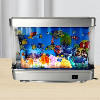 Luz Artificial para Acuario, Tanque de Peces Tropicales Falso con Movimiento Luz Nocturna, Moderna, Imitación, con Movimiento