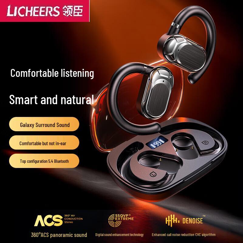 

licheers J056 Wireless Ear-hook Bluetooth Headset