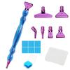 Glitter Resin Diamond Painting Pen Kit with 6 Metal Tips 6 Wax Blocks and Storage Box for 5D Diamond Art Rhinestone Crafts and DIY Projects