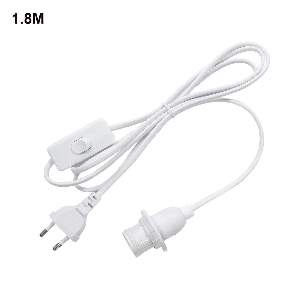 

1,8/3,5 м шнур питания кабели E26 E27 полузубчатый держатель лампы с выключателем провод ЕС вилка для подвесных светодиодных лампочек для дома подвесной светильник E27