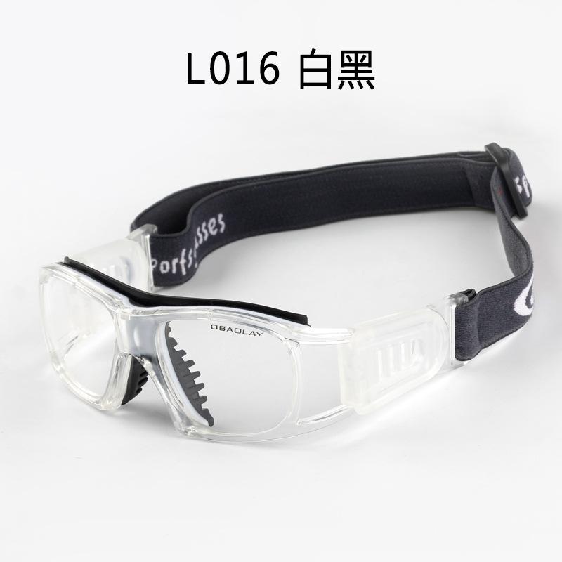 

New outdoor windproof, sandproof, impact-resistant, prescription sports anti-explosion men s protective basketball glasses White and Black