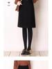 High-Waisted Woolen A-Line Midi Skirt: Simple, Slimming, Versatile, Wrinkle-Resistant with Back Slit, Perfect for Autumn and Winter.