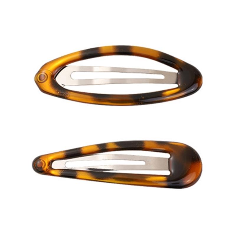 Traditional Korean Style Metallic Animal Pattern Oval Hair Accessories for Women Girls Barrettes