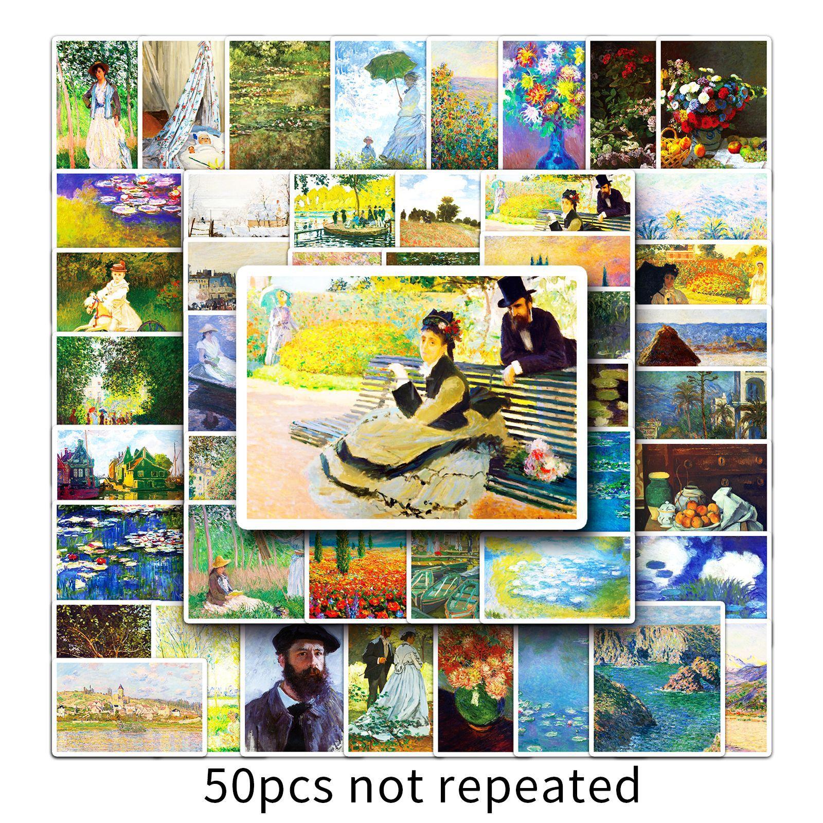 

50 Pieces Of Graffiti Art Oil Painting Trendy Creative Ornament Do-It-Yourself Mobile Phone Case Suitcase Decals