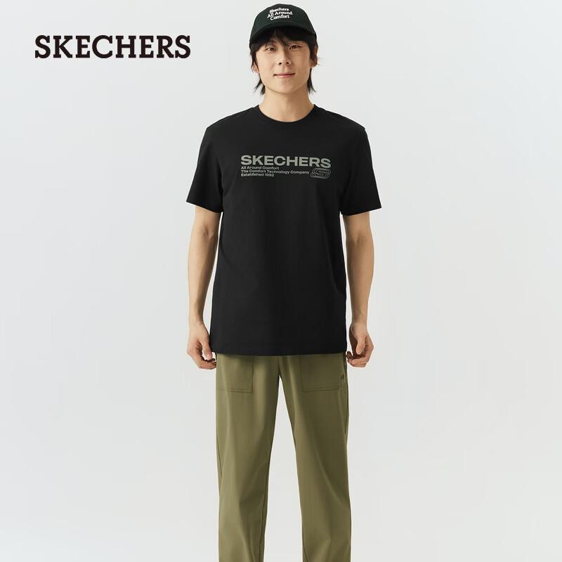 Skechers Unisex Summer Cooling Anti-Bacterial Graphic Knit Tee L