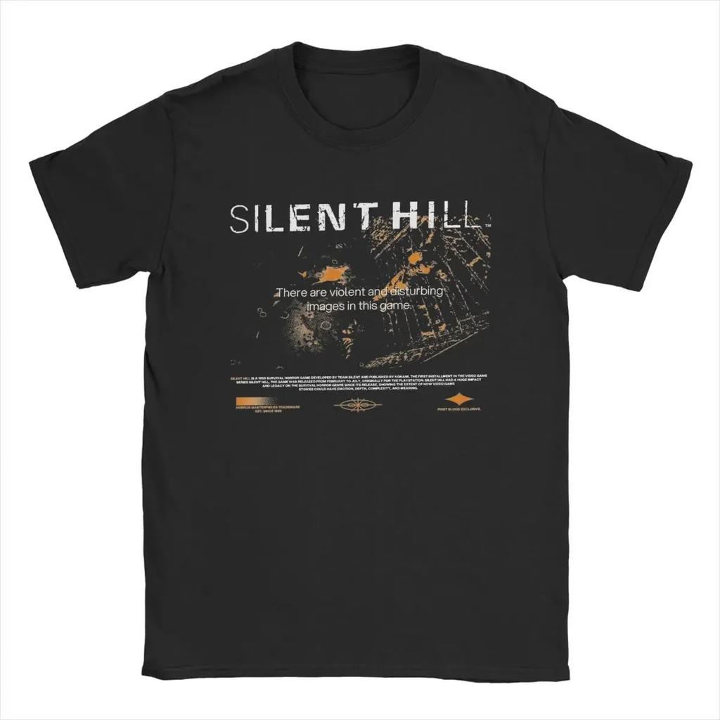 Lustiges Silent Hill T-Shirt Herren Rundhals Baumwoll-T-Shirt Kurzarm T-Shirt Sommer Tops#Farbe