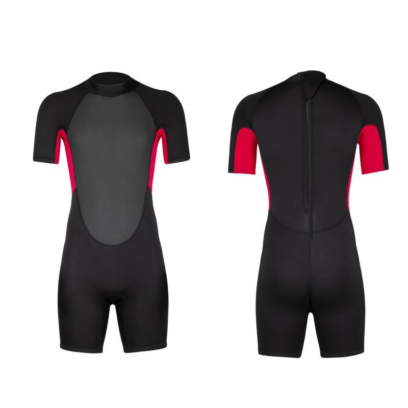 3mm Neoprene Short Sleeve Wetsuit Freediving Snorkeling Surfing Swimming Winter Warmth UV Protection