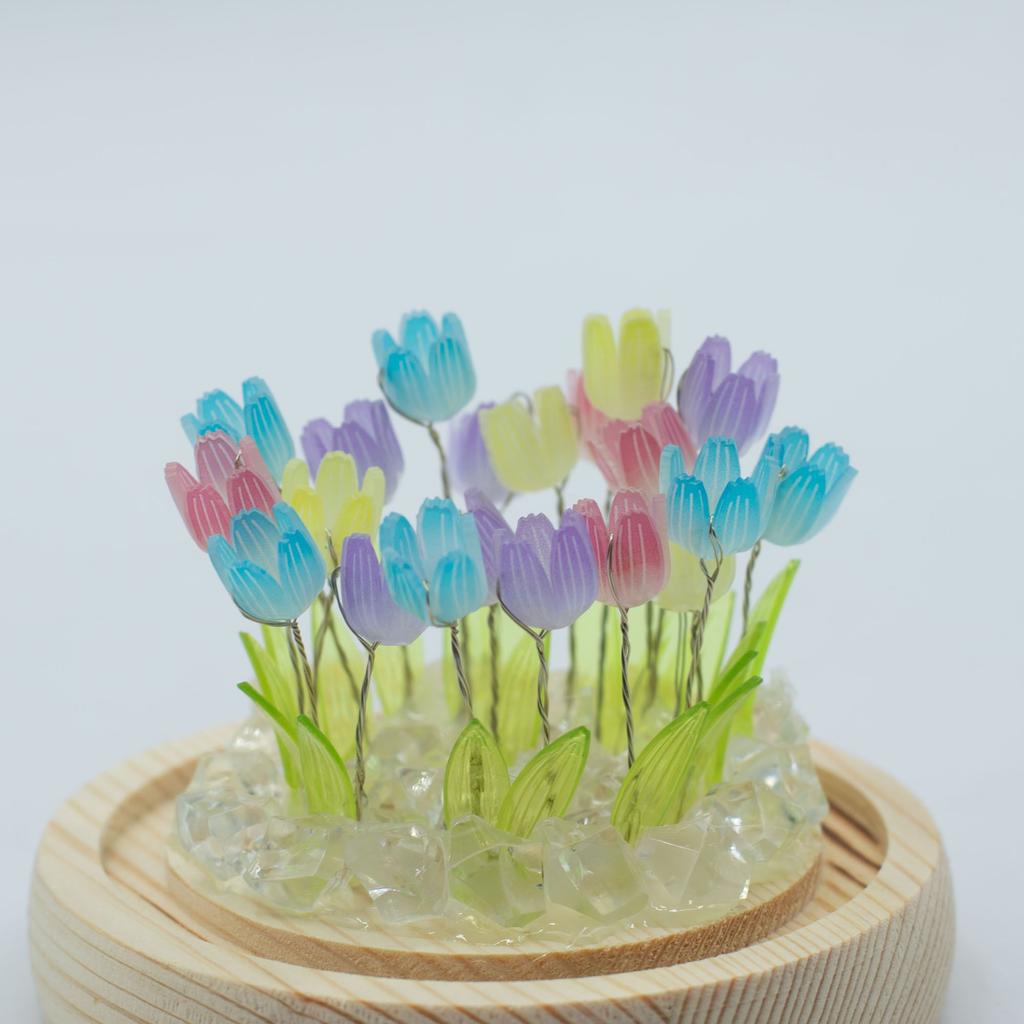 Floral Glow Garden Dome – 20 Multi Tulips – LED USB