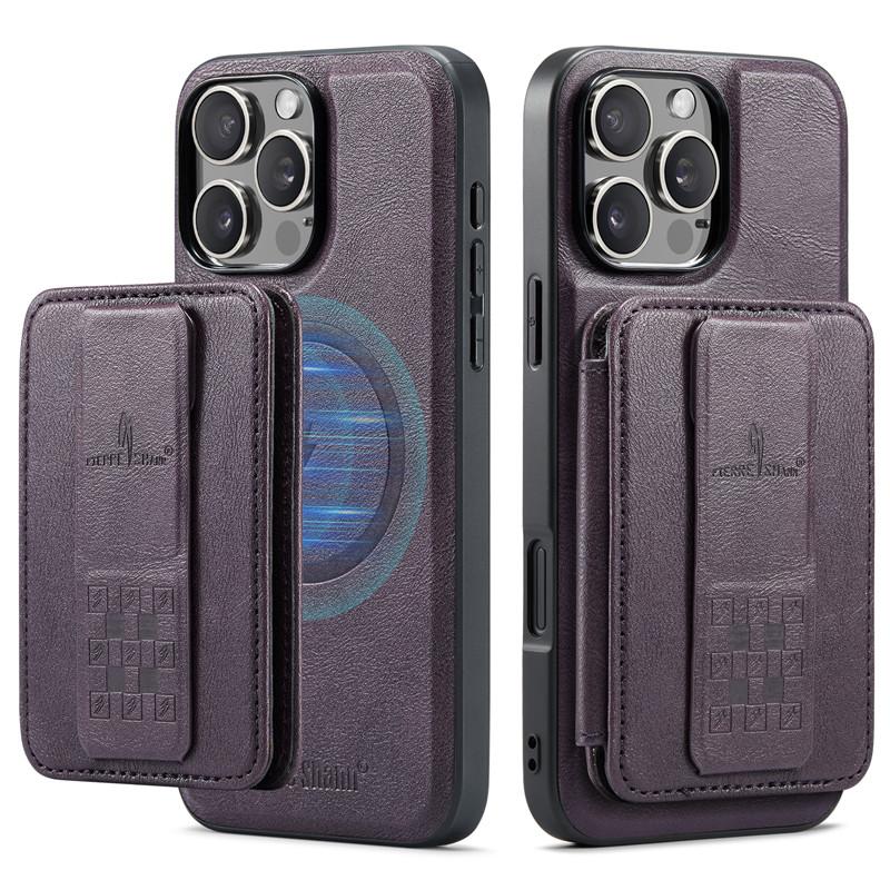 2 in 1 Removable Magnetic Card Wallet Case For iPhone 11 12 13 14 15 16 17 Pro Max Air Retro Leather Card Slots Stand Cover