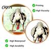 Window Cling for Glass Funny Chicken Static Cling, Upside Down Rooster Sticker, Indoor Balcony Decor Waterproof Non-adhesive Decal Living Room