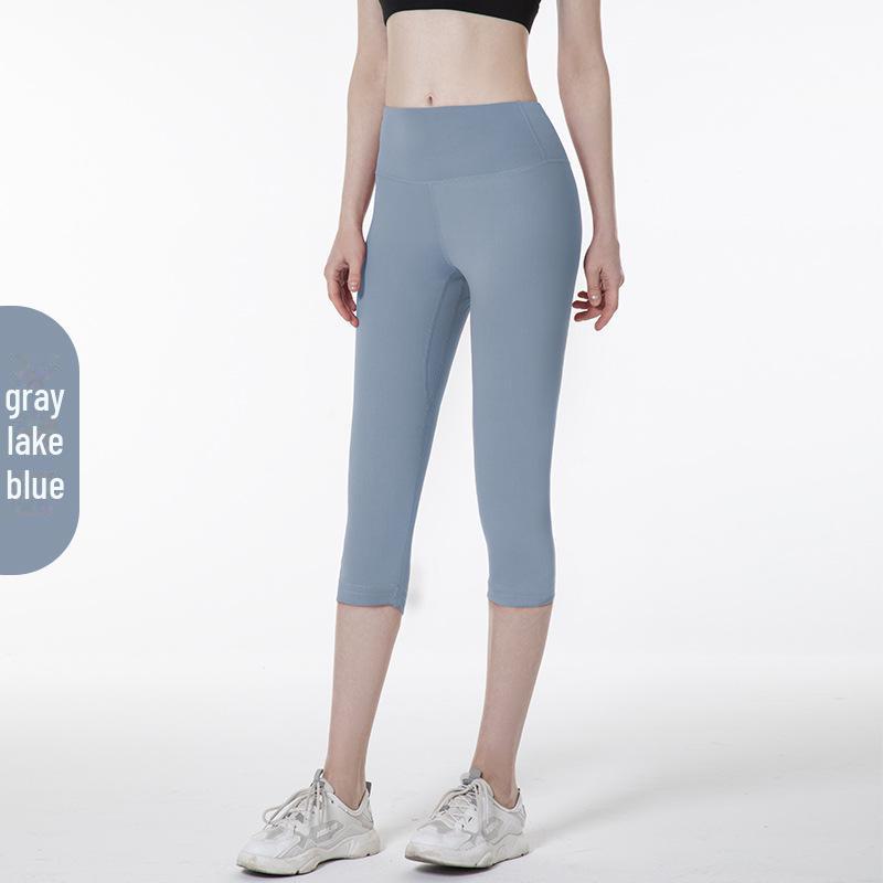 

«Juyitang женские укороченные штаны для йоги с высокой талией и подъемом бедер – беговые тайтсы в европейском и американском стиле» L