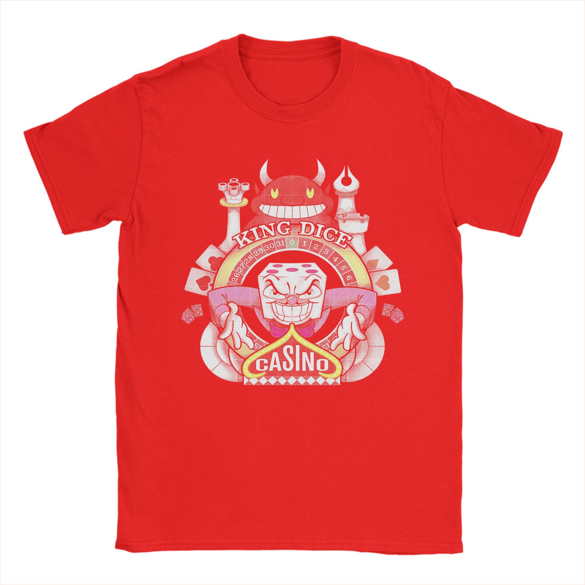 

Футболка с принтом King Dice Casino из игры Cuphead Летняя Модная Футболка Хлопковая Для Взрослых С Круглым Вырезом Оверсайз Одежда С Коротким Рукавом Y2K Повседневные Топы S