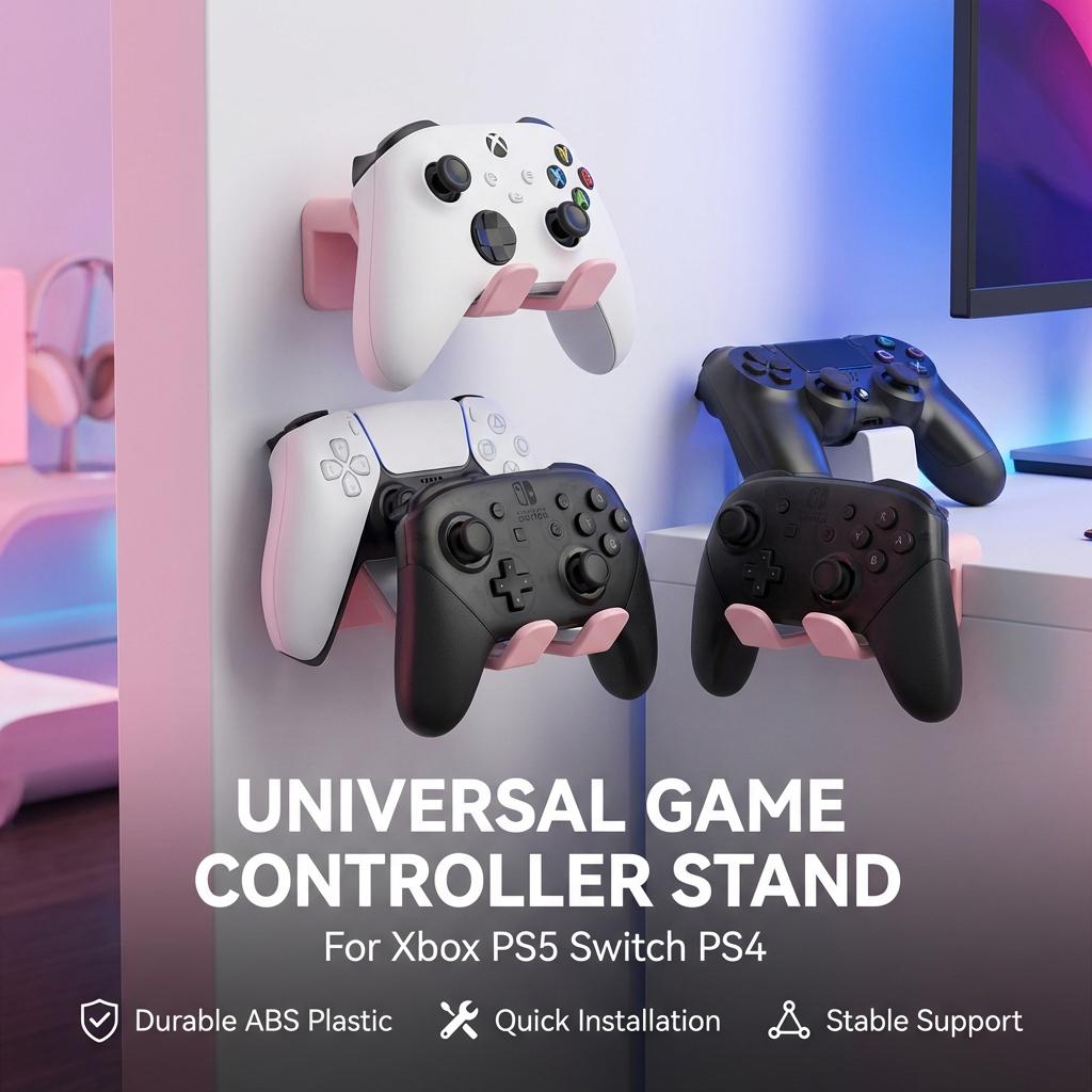Universal Game Controller Holder Stand Compatible Quick Installation Stable Support for Gaming Accessories