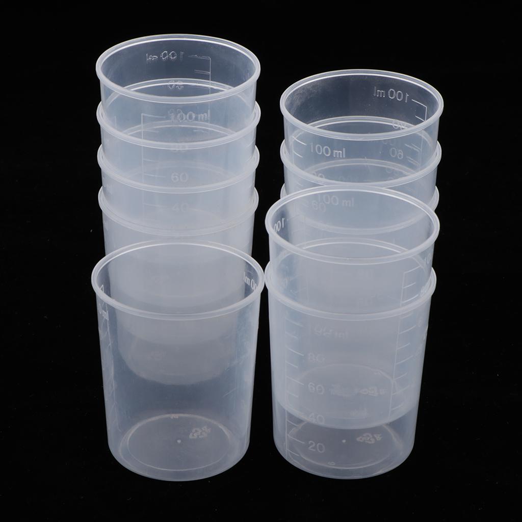 10pcs 100ml Measuring Cup Silicone Mold DIY Jewelry Scale Resin Glue Tools