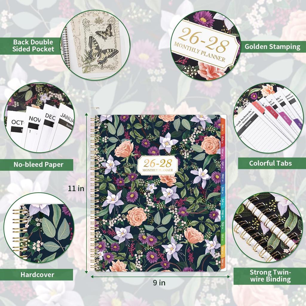 2026-2028 Monthly Planner/Calendar - 3 Year Monthly Planner 2026-2028, January 2026 - December 2028, 9" x 11", 3 Year Calendar 2026-2027-2028 with