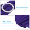 Chair Bows Sash 50pcs Stretch Chair Cover Band Elastic Chair Tie with Silver Buckle Slider for Party Wedding Banquet Decoration