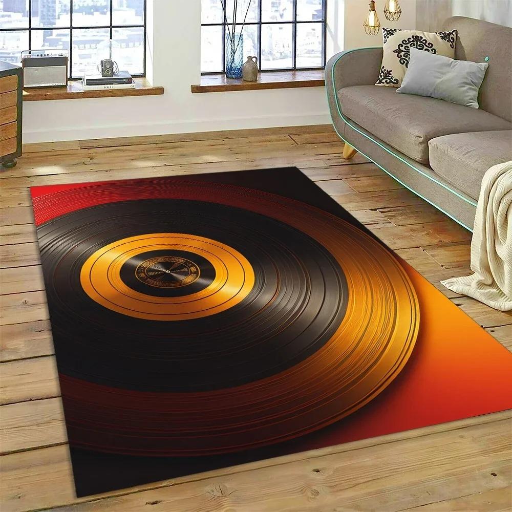 Vinyl Record Music Screen Tape Carpet Home Decor Living Room Hallway Non-slip Mechanical Washable Mat Sofa Coffee Table Area Rug