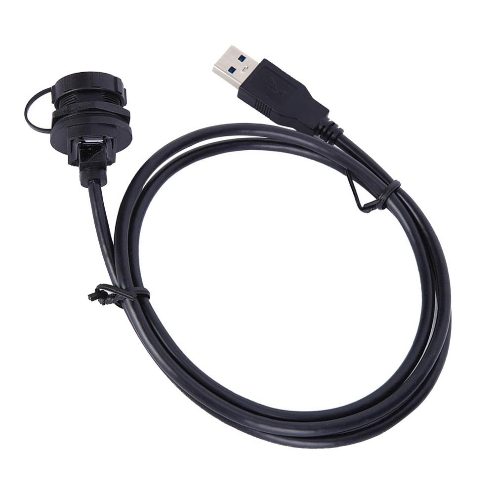 IP67 Waterproof USB3.0 Female Male 5Gbps Data Transfer 1M Panel Mount Adapters Fire Resistance Data Power USB Aviation Connector