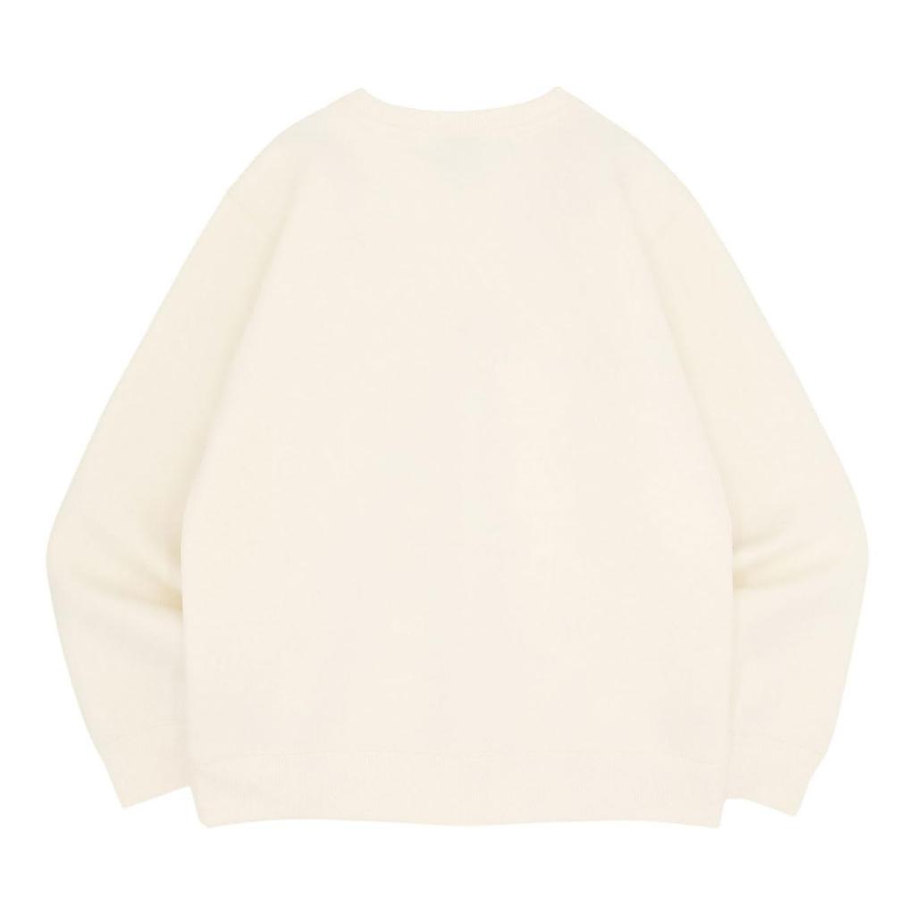 newera Long Sleeve Sweatshirt Sweatshirt Tech Sweat Crew Neck 14514582 NER32A6340 Cream White White L Plain Muji Box Logo ONSPOTZ Custom Made Apparel