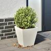 VidaXL Planter White 30x30x30 Cm Steel, Outdoor Planter, Flower Box, Garden Box, Patio Planter, 851040