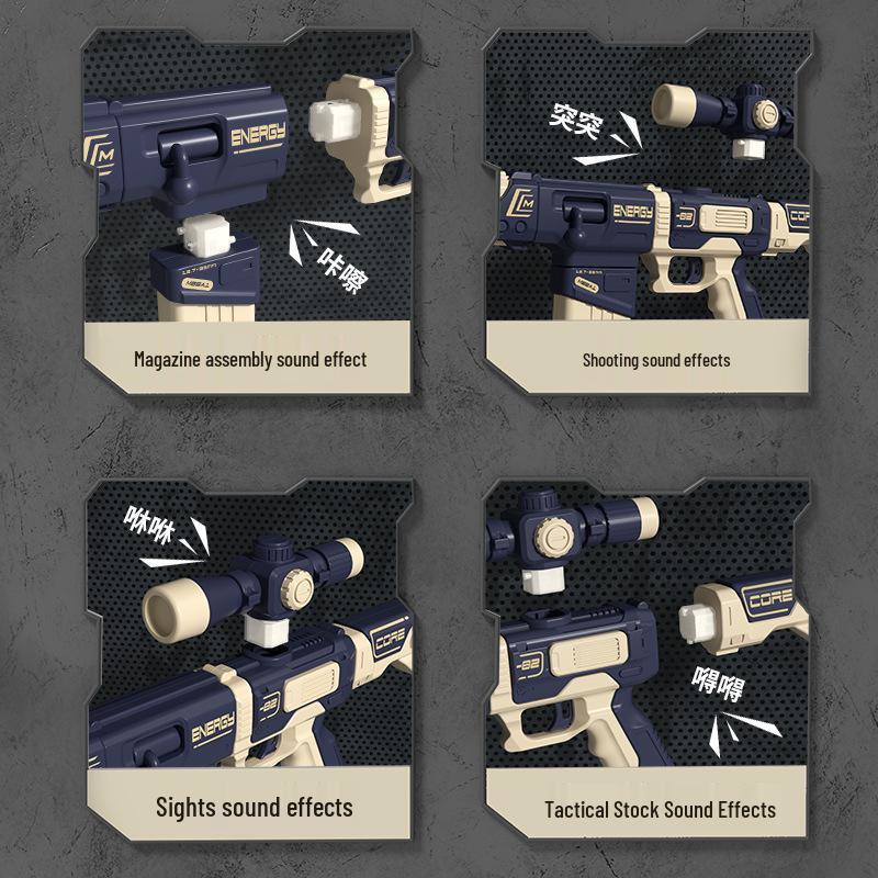 Children's Sound & Light Toy Gun - DIY Magnetic Assembly for Boys Ages 3-12, Perfect Birthday Gift