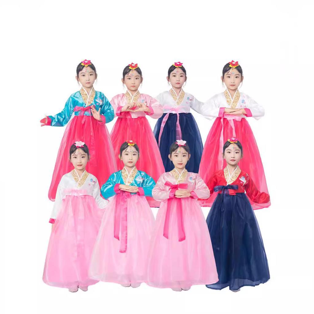 Adult Female and Children's Traditional Korean Hanbok Performance Costume