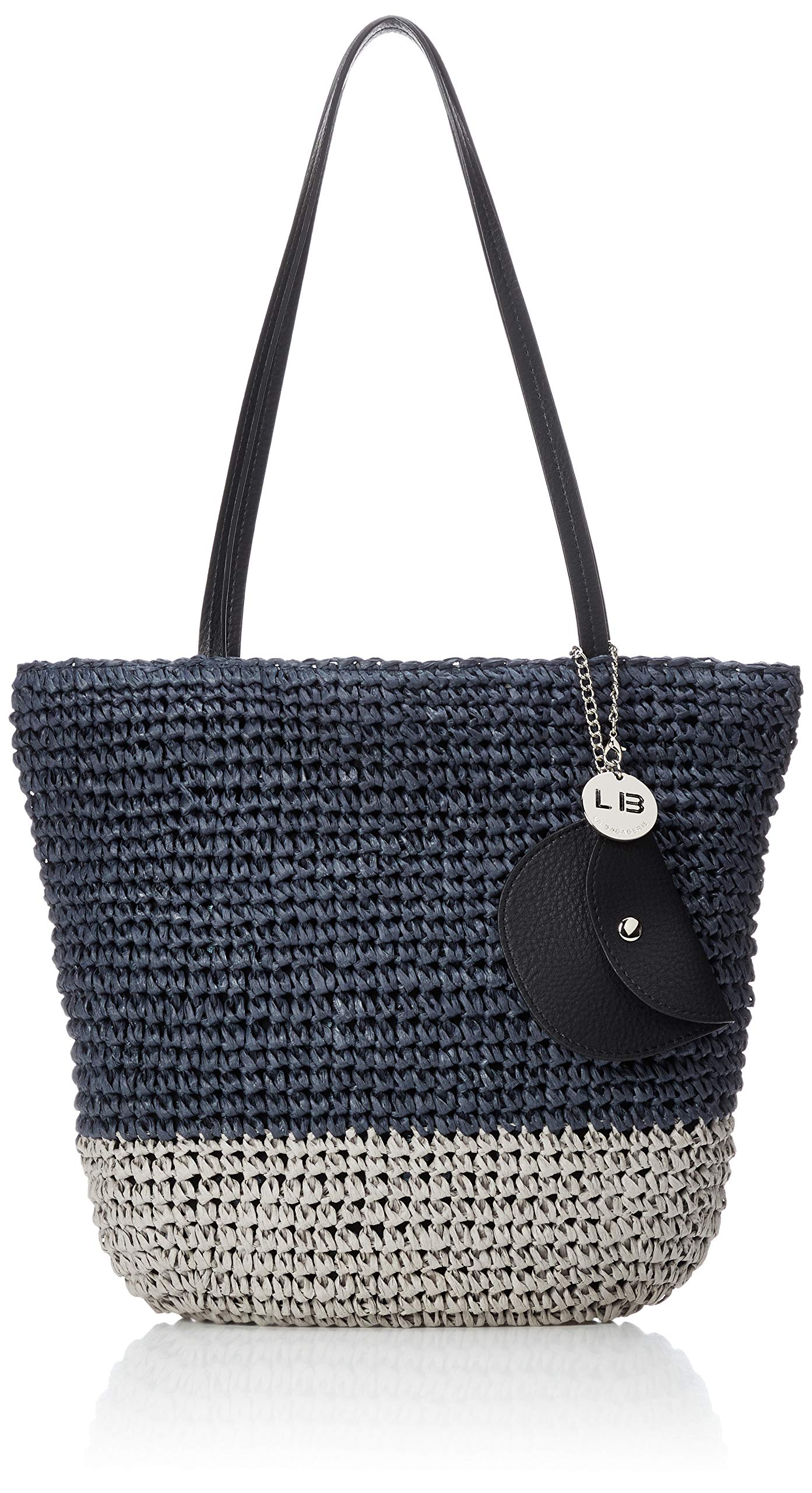 

Rough paper tote with mini pouch Navy [Ravaga Jerry] B01-12-02 тёмно-синий