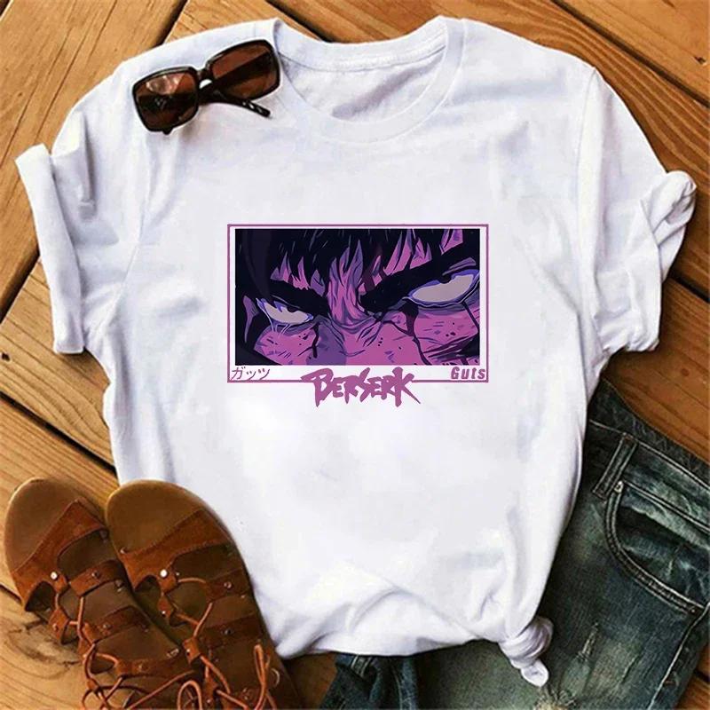 Anime Berserk Tričko Unisex Japonský Y2k Streetwear Manga Guts Vtipná Trička Dámský Top Kawaii Krátký Rukáv 90. léta