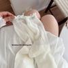 Spring and Summer Lightweight Lace-up Pile-up Socks for Children, Pure Cotton Socks with Plain Color, Breathable, Letter Patterned, Long Tube Socks