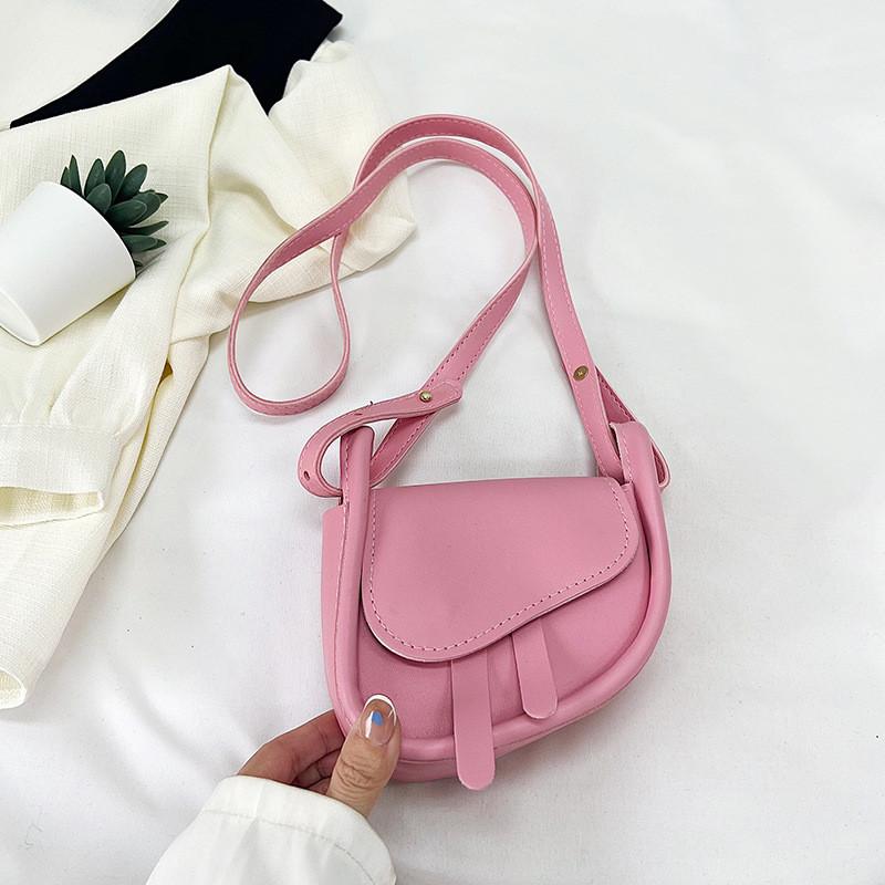 Stylish Black Beige Yellow Pink Green Pu Saddle Bag For Casual Daily Use