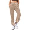 Damen Trainingshose Fleece Locker geschnitten Jogginghose Einfarbig Hoher Bund Laufhose Streetwear Fitnessstudio Training
