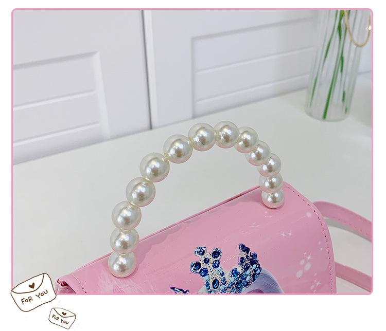 Princess-Style Cartoon Crossbody Bag - Cute Handheld Shoulder Purse for Girls