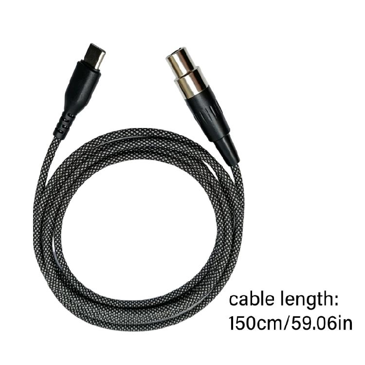 Phone Tablet Laptop Use Headphone Cable, Type C to Mini 3 Pin 150CM Replacement Cord for Home Desk Spare Cord and Daily Travel Carry